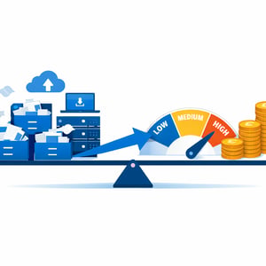 Digital Storage vs Budget Growth in SaaS Aesthetic