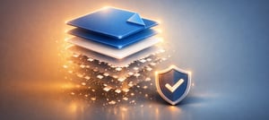 A stack of digital file versions layered vertically