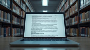 find a large document on an laptop in a document libary on the laptop