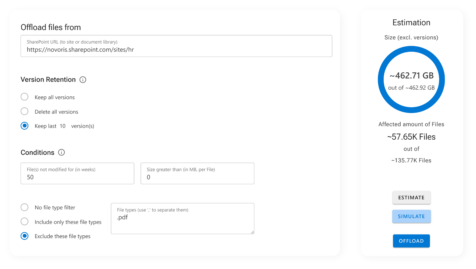 ShArc view of offloading and preview